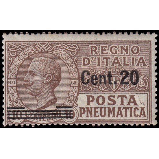 Italia Italy N 8 1925 Victor Manuel III con sobrecarga MNH