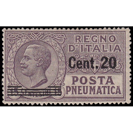 Italia Italy N 9 1925 Victor Manuel III con sobrecarga MNH