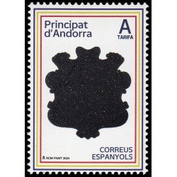 Andorra Española 552 2024 Bandera y escudo de Andorra MNH Tarifa A
