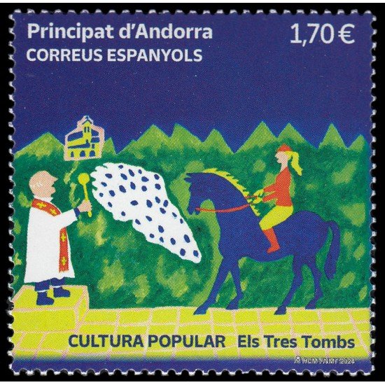 Andorra Española 553 2024 Cultura popular Els tres tombs MNH Andorra Española 553 2024 Cultura popular Els tres tombs MNH