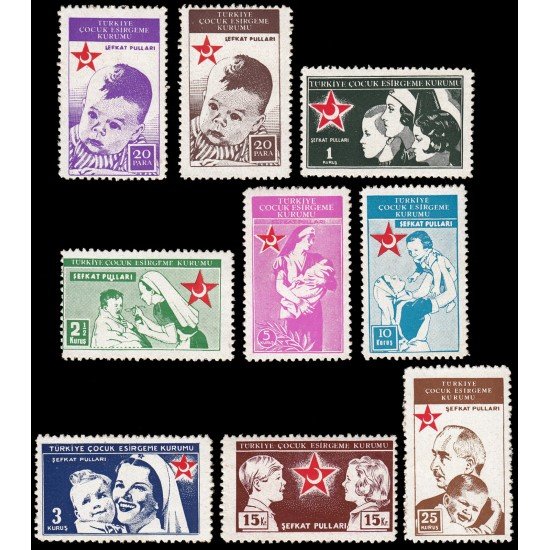 Turquía Turkey B 76/84 1943 Estrella Roja MNH