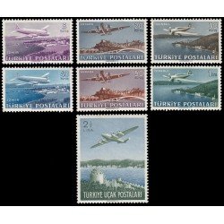 Turquía Turkey A 12/18 1949-50 Aviones Paisajes MNH