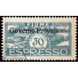 Italia Italy Fiume Expres 5 1921 Sellos de 1920 con sobrecarga Usados