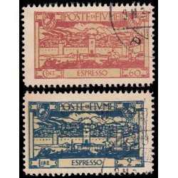Italia Italy Fiume Expres 7/8 1923 Vista de Fiume en el siglo XVI Usados