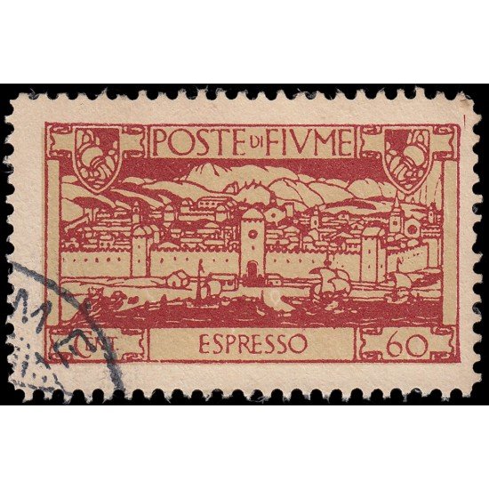 Italia Italy Fiume Expres 7 1923 Vista de Fiume en el siglo XVI Usados