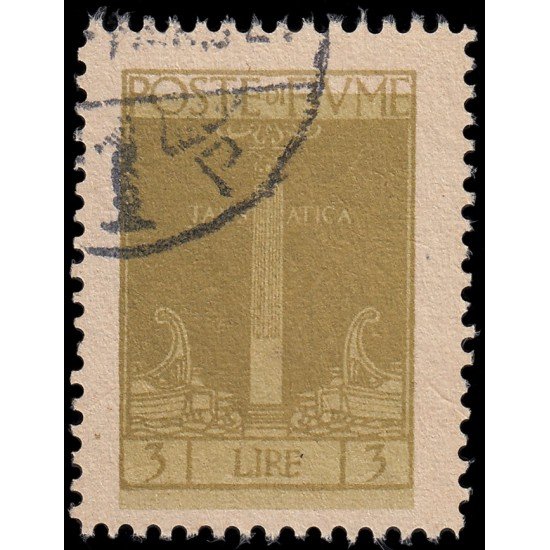 Italia Italy Fiume 180 1923 Columna tarsástica Usados