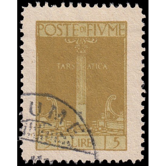 Italia Italy Fiume 181 1923 Columna tarsástica Usados