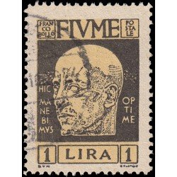 Italia Italy Fiume 105 1920 Efigie de Gabriele d Annunzio Usados