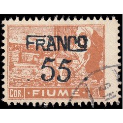 Italia Italy Fiume 91 1919 Sellos con sobrecarga Usados