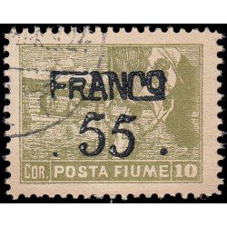 Italia Italy Fiume 95 1919 Sellos con sobrecarga Usados