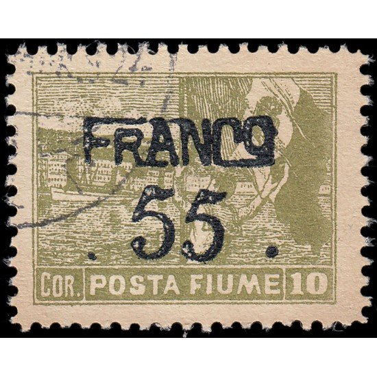 Italia Italy Fiume 95 1919 Sellos con sobrecarga Usados