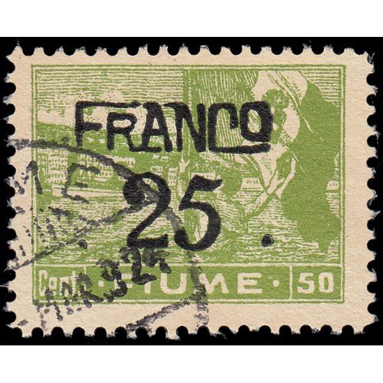 Italia Italy Fiume 89 1919 Sellos con sobrecarga Usados