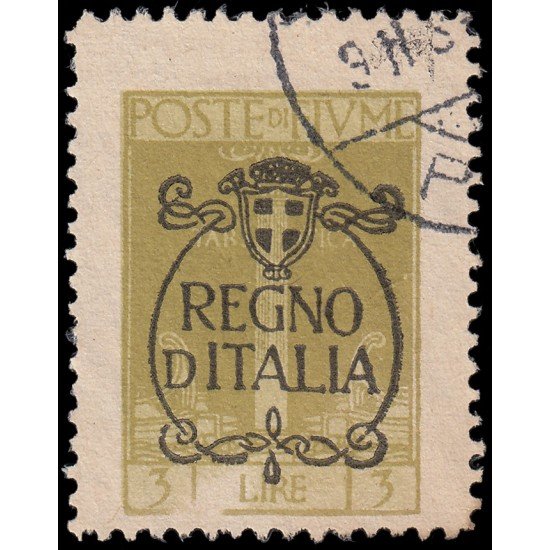 Italia Italy Fiume 204 1924 Anexión a Italia Usado