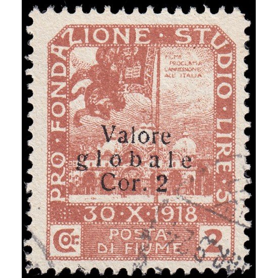 Italia Italy Fiume 79 1919 Sellos de 1919 Pro Studio con sobrecarga Usados