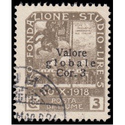Italia Italy Fiume 80 1919 Sellos de 1919 Pro Studio con sobrecarga Usados