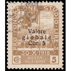 Italia Italy Fiume 81 1919 Sellos de 1919 Pro Studio con sobrecarga Usados