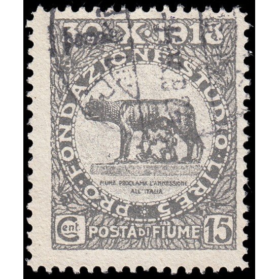 Italia Italy Fiume 59 1919 Aniversario del plebiscito Usados
