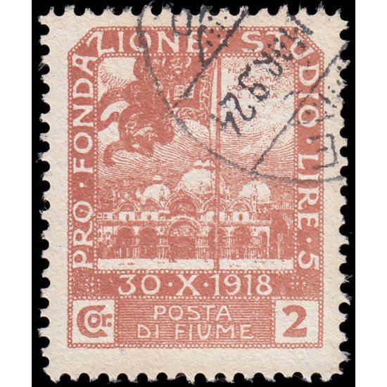 Italia Italy Fiume 65 1919 Aniversario del plebiscito Usados