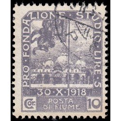 Italia Italy Fiume 68 1919 Aniversario del plebiscito Usados