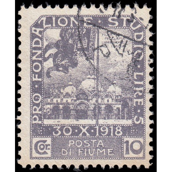 Italia Italy Fiume 68 1919 Aniversario del plebiscito Usados