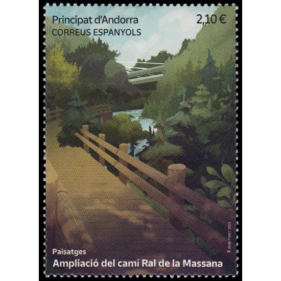 Andorra Española 543 2023 Paisajes Ampliación del camino Ral de la Massana MNH