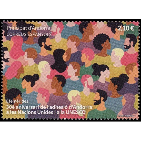 Andorra Española 544 2023 Efemérides 30 aniv. de la adhesión de Andorra a las Naciones Unidas y la UNESCO MNH Andorra Española 544 2023 Efemérides 30 aniv. de la adhesión de Andorra a las Naciones Unidas y la UNESCO MNH