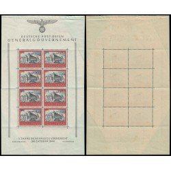 Polonia Poland Exilio HB 1 1944 Antiguo castillo de Cracovia MNH