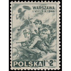 Polonia Poland E 21 1944 En beneficio de los supervivientes de la revuelta de Va
