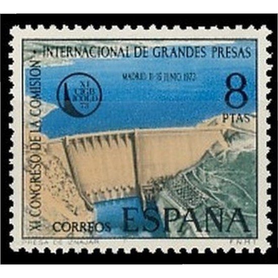 España Spain 2128 1973 XI Congreso de la Comisión Internacional de Grandes Presas MNH