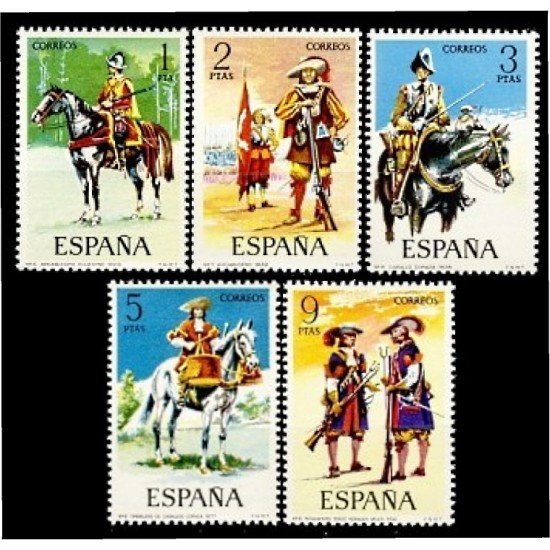 España Spain 2167/71 1974 Uniformes militares MNH