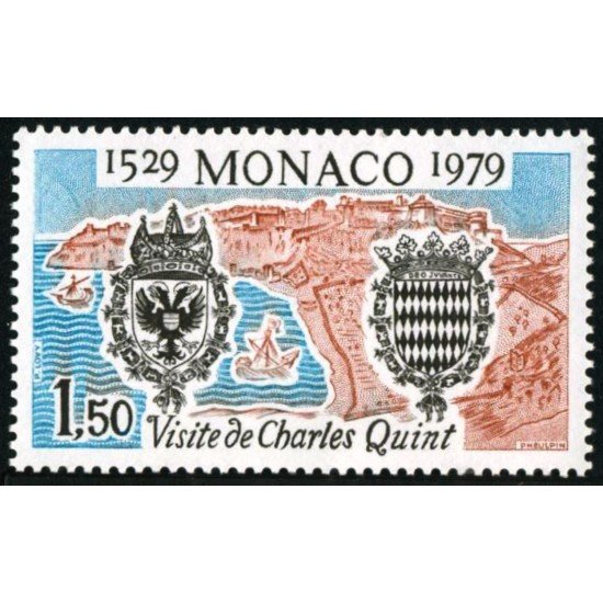 Monaco 1207 1979 450º Aniv. visita del emperador Charles Quint a Mónaco-escudos MNH Monaco 1207 1979 450º Aniv. visita del emperador Charles Quint a Mónaco-escudos MNH