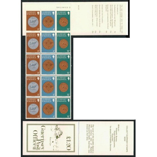 FAU1/S Guernesey Nº 175 Carnet + 179 Carnet 1981 Monedas FAU1/S Guernesey Nº 175 Carnet + 179 Carnet 1981 Monedas