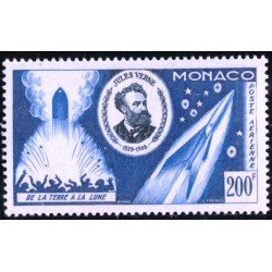 AST/S Monaco Nº A 60 1955  50º Aniv. muerte de Julio Verne De la tierra a la luna MNH