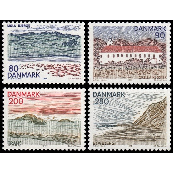 Dinamarca Denmark 691/94 1979 Paisajes de Jutlandia Norte MNH Dinamarca Denmark 691/94 1979 Paisajes de Jutlandia Norte MNH