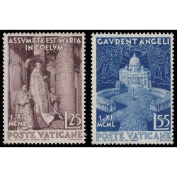 Vaticano 161/62 1951 Pio XII y basílica MH Vaticano 161/62 1951 Pio XII y basílica MH