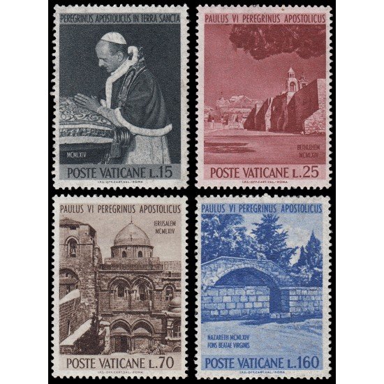 Vaticano  Nº 393/96  1964  Viaje de Su Santidad Pablo VI a Tierra Santa Lujo