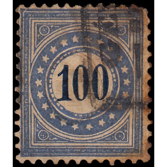 Suiza Switzerland Tasa 8 1878 Cifra azul Usado