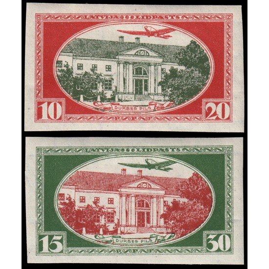 Letonia Latvia Aéreo 6/ 7 1930 En beneficio del comité del monumento al poeta Rainis Sin dentar MNH