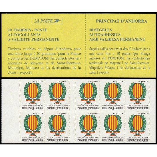 Andorra Francesa Carnet 11 2001 Municipio de Sant Julià de Lóira
