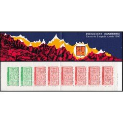 Andorra Francesa Carnet 1 1987 Escudo primitivo de los Valles