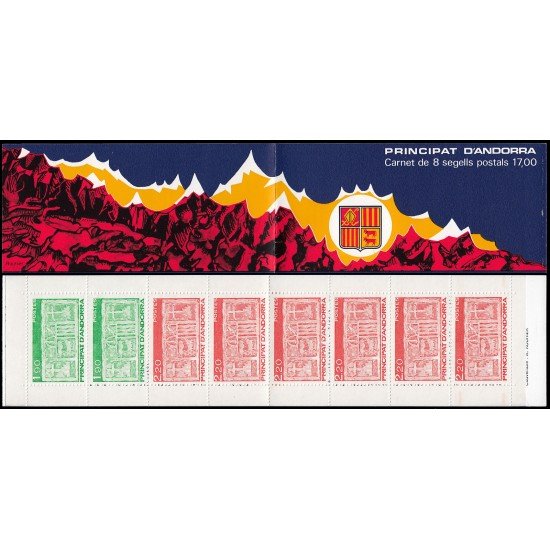 Andorra Francesa Carnet 1 1987 Escudo primitivo de los Valles
