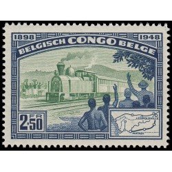Congo Belga 296 1948 50 aniv. del ferrocarril Matadi-Leopoldville MNH
