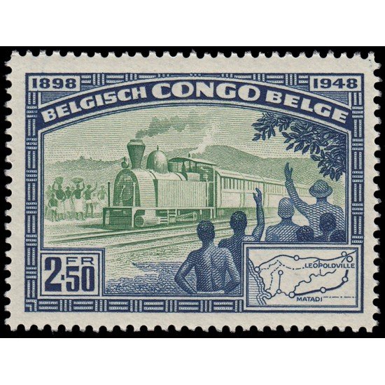 Congo Belga 296 1948 50 aniv. del ferrocarril Matadi-Leopoldville MNH