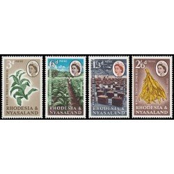 Rhodesia-Nyasaland 44/47 1963 3 congreso internacional de tabaco en Salisbury MNH