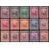 Sarawak 151/65 1947 Sellos de 1934-41 con sobrecarga MNH