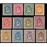 Transjordania 137/48 1930 Sellos de 1927-29 con sobrecarga bilingüe MH