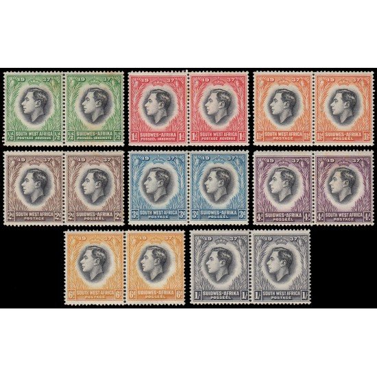 África Sudoccidental 140/55 1937 Coronación de Jorge VI Pares horizontales MNH