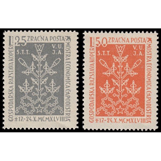 Trieste Aéreo 1/2 1948 Exposición económica de Koper MNH