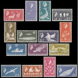 Falkland Islands Islas Malvinas 9/24 1963-69 Reina Elisabeth y motivos diversos MNH