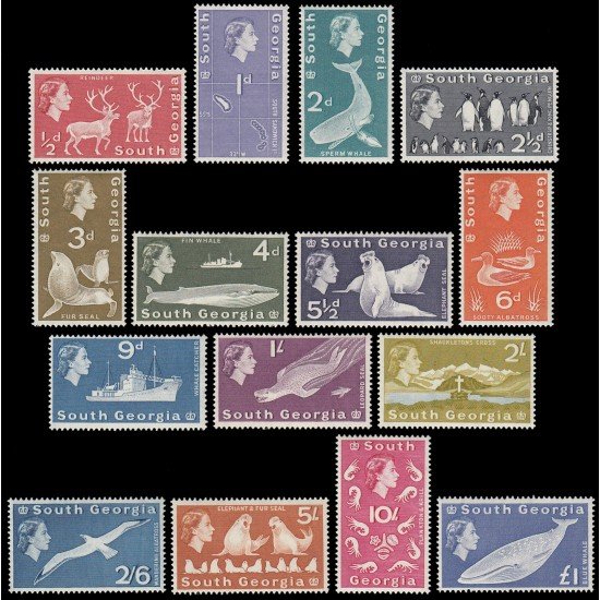 Falkland Islands Islas Malvinas 9/24 1963-69 Reina Elisabeth y motivos diversos MNH